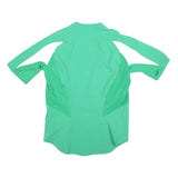 NIKE Mens Green & White Athletic T-Shirt XL Long Sleeve V-Neck Sportswear