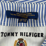 Tommy Hilfiger Striped Shirt - Large Blue Cotton