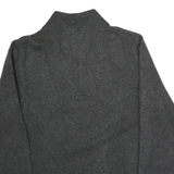 PATAGONIA Mens Grey Plain Cotton Pullover Jumper M Half Zip Casual Winter