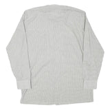 Mens White & Grey Check Cotton Blend Shirt M Classic Button Front Pocket