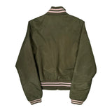 Age 14 Lonsdale Spellout Bomber Jacket - Medium Green Polyester