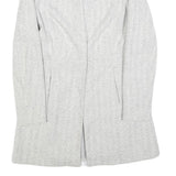 ZARA BASIC Womens White Herringbone Jacket S Polyester Blend Button Closure