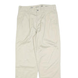 DOCKERS Mens Regular Fit Beige Cotton Blend Zip Trousers W33 L32 Classic