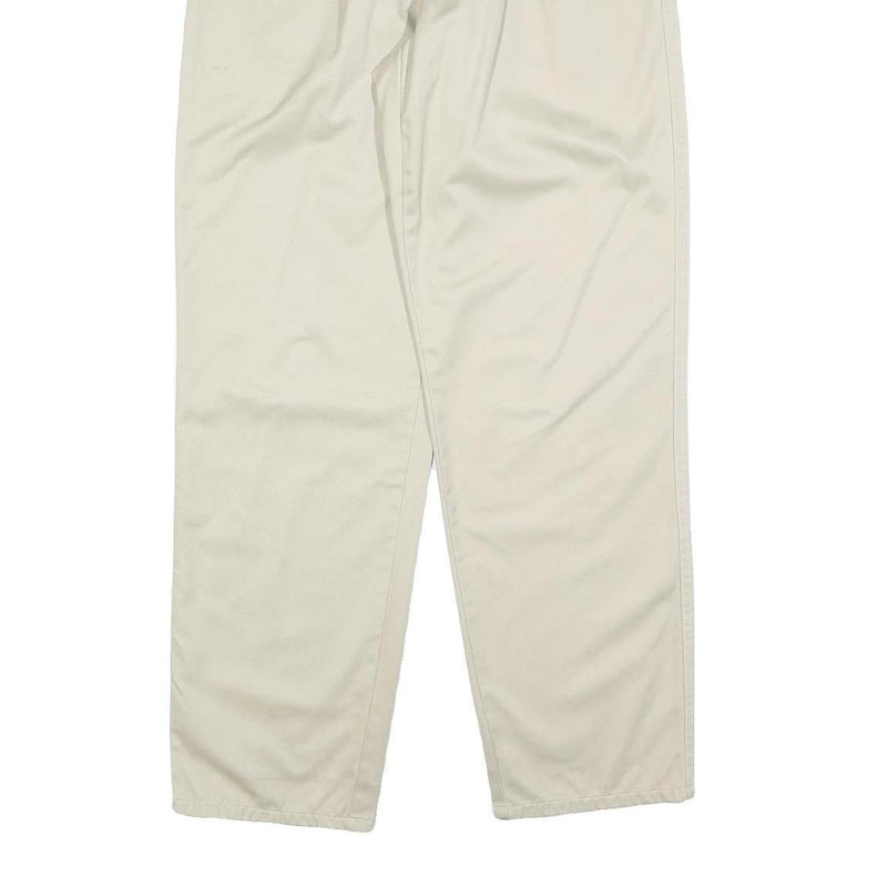 DOCKERS Mens Regular Fit Beige Cotton Blend Zip Trousers W33 L32 Classic