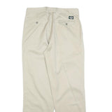DOCKERS Mens Regular Fit Beige Cotton Blend Zip Trousers W33 L32 Classic
