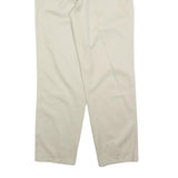 DOCKERS Mens Regular Fit Beige Cotton Blend Zip Trousers W33 L32 Classic
