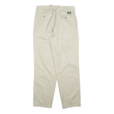 DOCKERS Mens Regular Fit Beige Cotton Blend Zip Trousers W33 L32 Classic