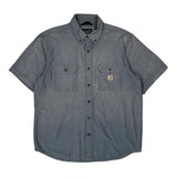 Carhartt Short Sleeve Shirt - Large Gray Cotton