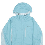 COLUMBIA Womens Blue & Light Blue Outdoor Jacket XL Nylon Plain Lightweight Zip