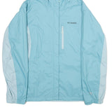 COLUMBIA Womens Blue & Light Blue Outdoor Jacket XL Nylon Plain Lightweight Zip