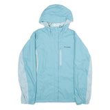 COLUMBIA Womens Blue & Light Blue Outdoor Jacket XL Nylon Plain Lightweight Zip