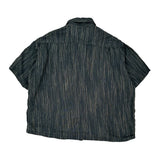 Sonofloong Striped Short Sleeve Shirt - 2XL Blue Linen