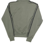 ADIDAS ORIGINALS Mens Green & Black Hooded Jacket S Polyester Blend Zip