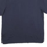 NAUTICA Mens Navy Blue Short Sleeve Plain Polo Shirt L Cotton Blend Comfortable