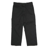 DICKIES Mens Black Classic Straight Leg Trousers W36 L28 Workwear Zip Closure