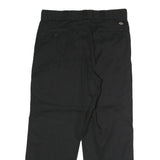 DICKIES Mens Black Classic Straight Leg Trousers W36 L28 Workwear Zip Closure