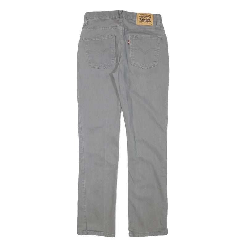 LEVI'S Boys Slim Grey Cotton Blend Slim Tapered Trousers W26 L28 Stylish Comfort