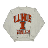 Illinois Fighting Illini Champion Sweatshirt - Small Orange Cotton Blend