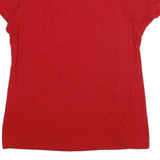 ADIDAS Mens Red L T-Shirt Short Sleeve Crew Neck Cotton Classic Logo