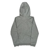 Champion Spellout Hoodie - Large Gray Cotton Blend