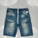 Hip Hop Jack & Jones Denim Shorts - 36W 12L Light Wash Cotton