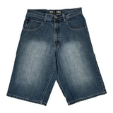 Southpole Graphic Denim Shorts - 31W 13L Blue Denim