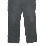 CARHARTT Mens Cotton Black Relaxed Straight Trousers W33 L32 Workwear Durable