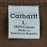 Carhartt Long Sleeve T-Shirt - Large Brown Cotton