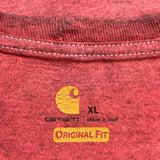 Carhartt Long Sleeve T-Shirt - XL Red Cotton