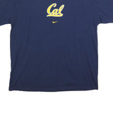 NIKE Mens Blue Cal Graphic T-Shirt XL Short Sleeve Crew Neck Cotton Blend