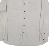 HILFIGER DENIM Mens Beige Cotton Blend Shirt L Casual Classic Button Down