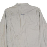HILFIGER DENIM Mens Beige Cotton Blend Shirt L Casual Classic Button Down