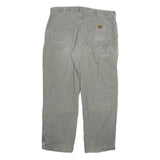 CARHARTT Mens Jeans Grey Relaxed Straight Denim W40 L32 Workwear Zip Closure