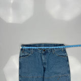 Dickies Double Knee Jeans - 36W 30L Blue Cotton