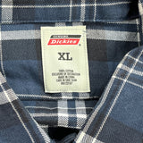Dickies Checked Flannel Shirt - XL Blue Cotton