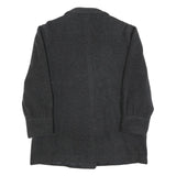 MISS SMITH Womens Charcoal Wool Button Jacket L Woven Classic Tailored