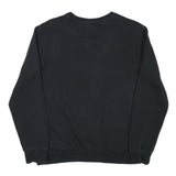 PUMA Mens Black Cotton Blend Crew Neck Sweatshirt S Logo Print Casual Pullover