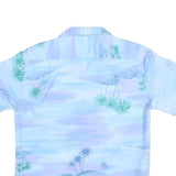 KAI NANI Mens Blue & Green Hawaiian Shirt M Cotton Short Sleeve Relaxed Fit