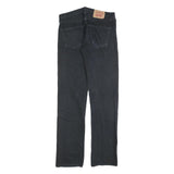 LEVI'S 501 Mens Jeans Black Regular Straight Denim W32 L34 Classic Button