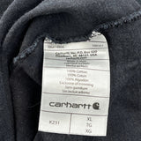 Carhartt Long Sleeve T-Shirt - XL Black Cotton