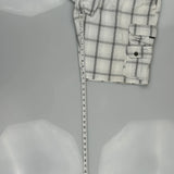 Lee Checked Cargo Shorts - 36W 11L White Cotton