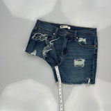 Levis Denim Shorts - 31W UK 12 Blue Denim