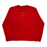 Polo By Ralph Lauren Henley Long Sleeve T-Shirt - XL Red Cotton