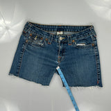 True Religion Denim Shorts - 30W UK 8 Blue Denim