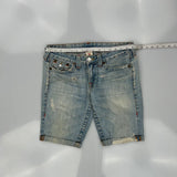 True Religion Denim Shorts - 32W 11L Light Wash Cotton
