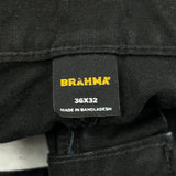 Brahma Cargo Trousers - 40W 31L Black Cotton