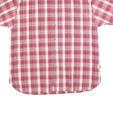 WRANGLER Mens Red & White Check Shirt Cotton Blend L Casual Button-Down Summer