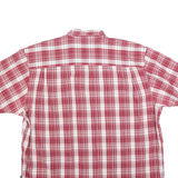 WRANGLER Mens Red & White Check Shirt Cotton Blend L Casual Button-Down Summer