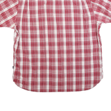 WRANGLER Mens Red & White Check Shirt Cotton Blend L Casual Button-Down Summer