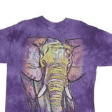 THE MOUNTAIN Mens Purple Graphic T-Shirt L Short Sleeve Crew Neck Cotton Casual